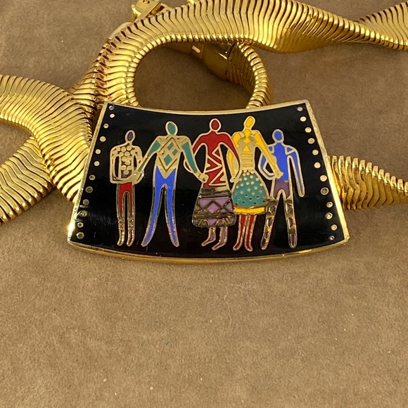 Laurel Burch Famlia Slider Gold Tone Necklace - Picture 8 of 9